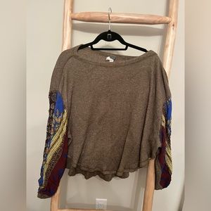Free People thermal with print sleeves